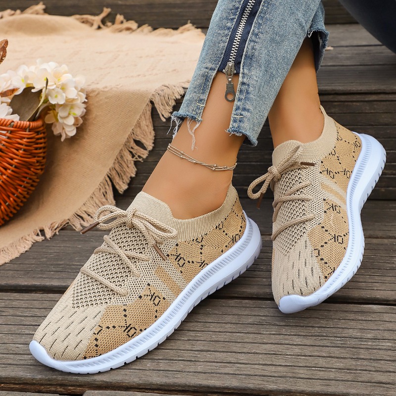 2026 Nuove Sneakers da Donna c - Knit Fabric Lace Up Sneakers recensione e prezzo